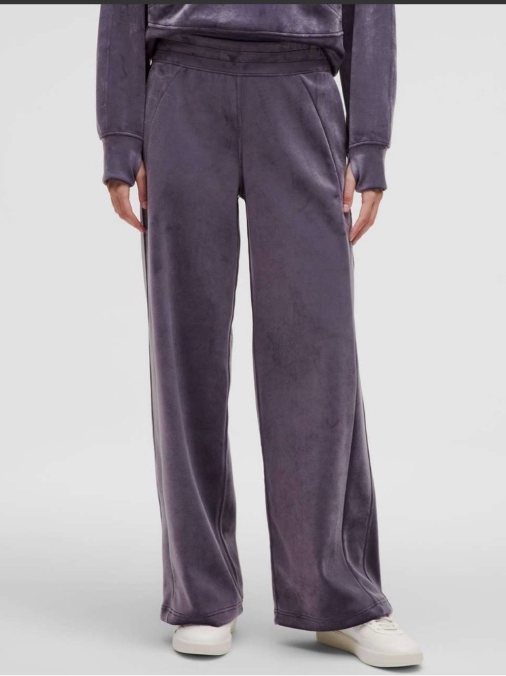 Lululemon Scuba Wide Leg Velvet Pant Purple XL Nightfall